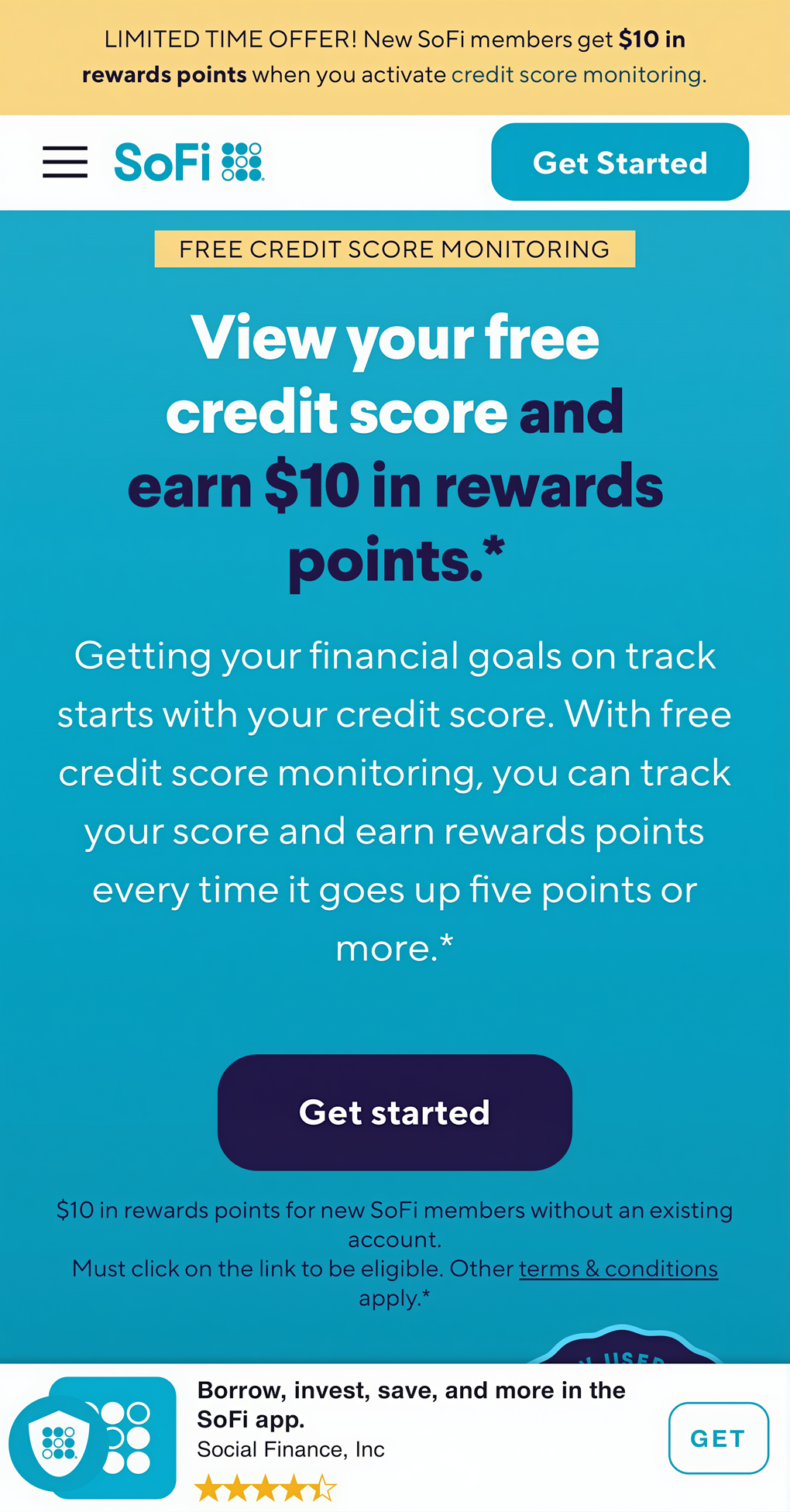 Step 1: Click Get Started and complete registration
